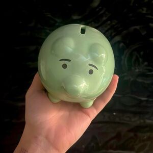 Pastel green piggy bank